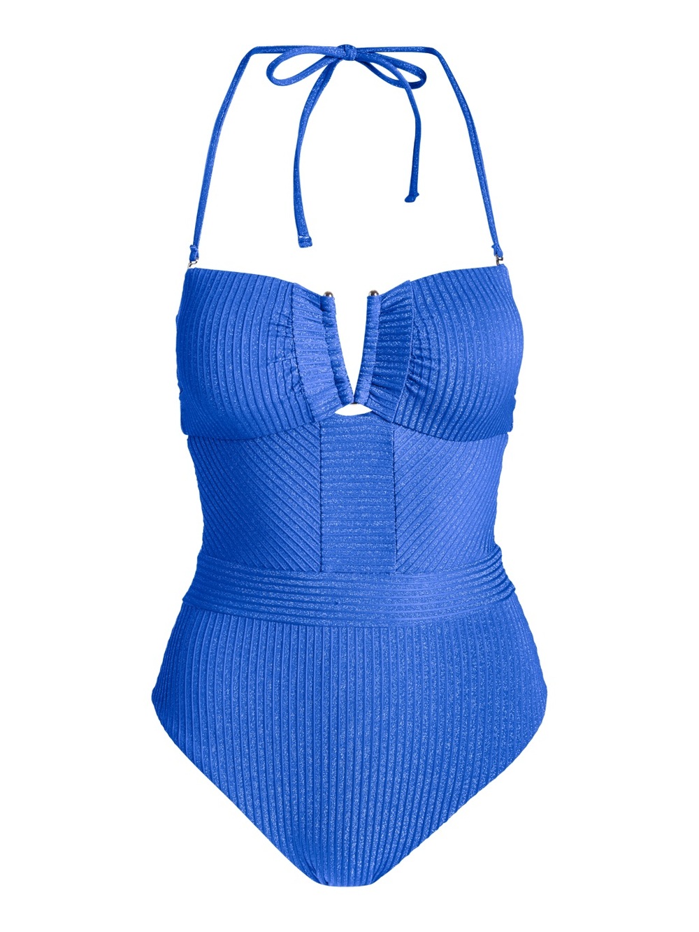BECCA Halter One-Piece Swimsuit in Cobalt Blue